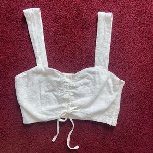 Princess Polly white crop top